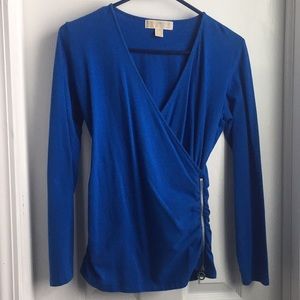 Michael Kors Deep V Long Sleeve Shirt